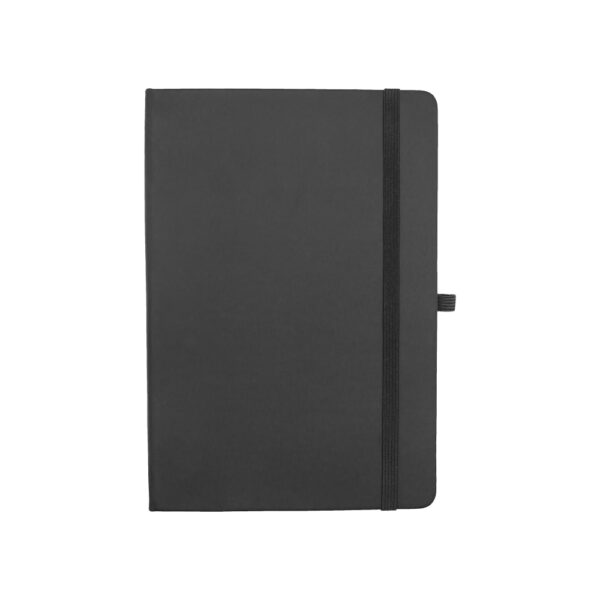A5 Soft Dark Grey PU Notebook with 80 sheets, calendar till 2026, available in nine colors