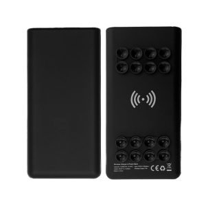 Black power bank, front and back