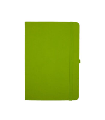 A5 Soft Light Green PU Notebook with 80 sheets, calendar till 2026, available in nine colors