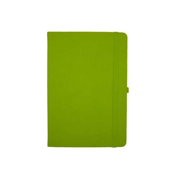 A5 Soft Light Green PU Notebook with 80 sheets, calendar till 2026, available in nine colors