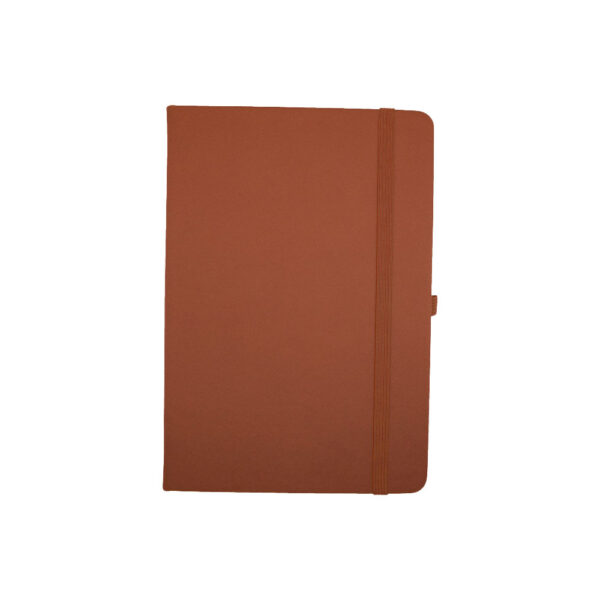 A5 Soft Brown PU Notebook with 80 sheets, calendar till 2026, available in nine colors