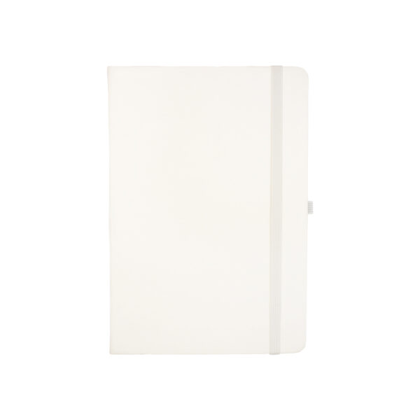 A5 Soft white PU Notebook with 80 sheets, calendar till 2026, available in nine colors