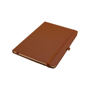 A5 Soft Brown PU Notebook with 80 sheets, calendar till 2026, available in nine colors