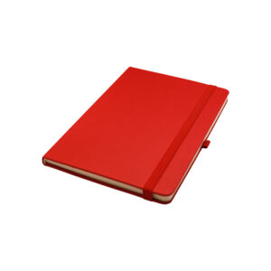 A5 Soft Red PU Notebook with 80 sheets, calendar till 2026, available in nine colors