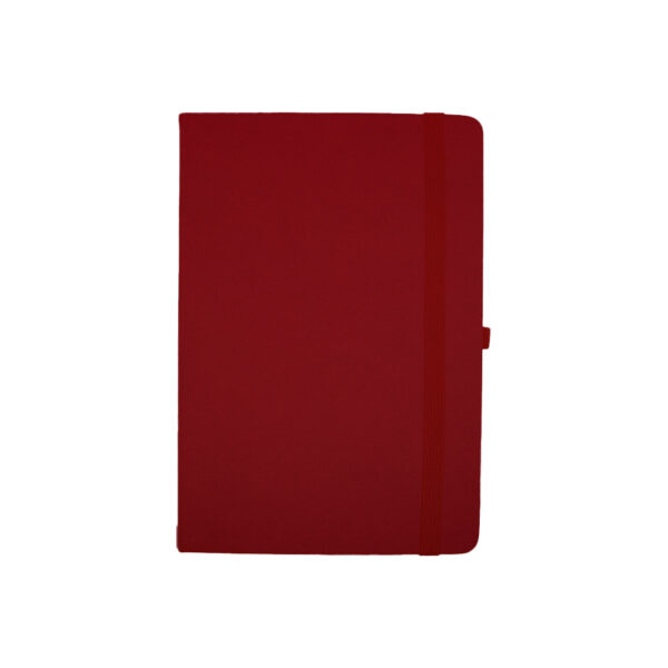 A5 Soft Maroon PU Notebook with 80 sheets, calendar till 2026, available in nine colors