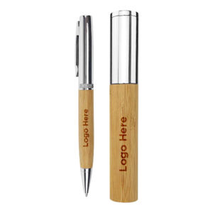 Eco friendly Metal Pen with Bamboo case