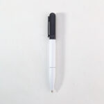 Premium Metal Pen White Black with Light Up Logo