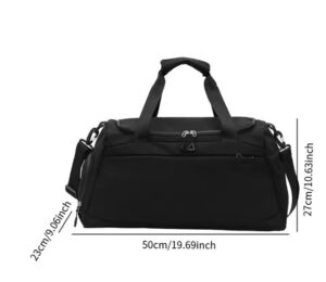 Multi-purpose high-capacity travel and gym duffel bag with pockets