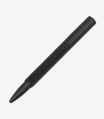 Metal Pen - Ergonomic triangular twist with matte black and 4-side logo printing