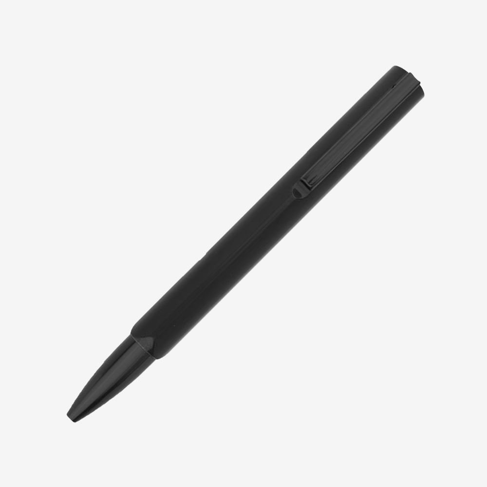 Pn-23-top Metal Pen - Ergonomic triangular twist with matte black and 4-side logo printing