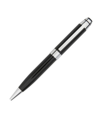 Exclusive Signature Edition glossy black metal pen with chrome accents for executive gifting and custom corporate branding.