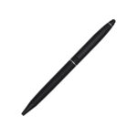 Premium slim soft touch matte black stylus metal pen with touchscreen tip for corporate gifting and custom branding