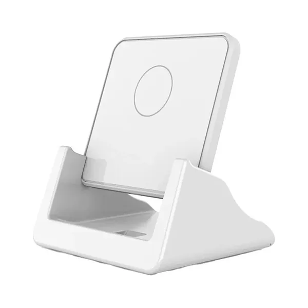 White wireless charging stand